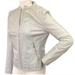 Kenneth Cole Cream Moto Jacket